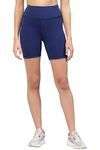 Inner Sense Recycled Polyester High Waist Sports Shorts - Navy — thumbnail 1