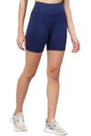 Inner Sense Recycled Polyester High Waist Sports Shorts - Navy — thumbnail 3