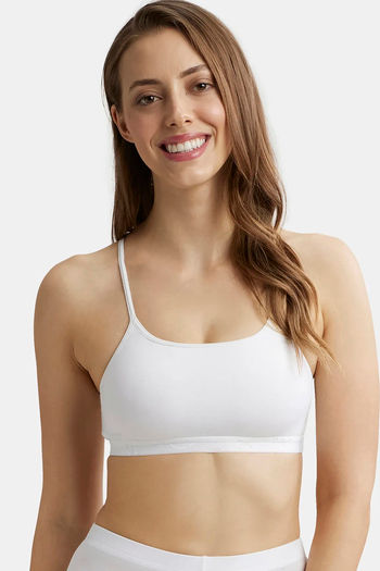 Buy Clovia Padded Non Wired Full Coverage Bralette - Black at Rs.690 online