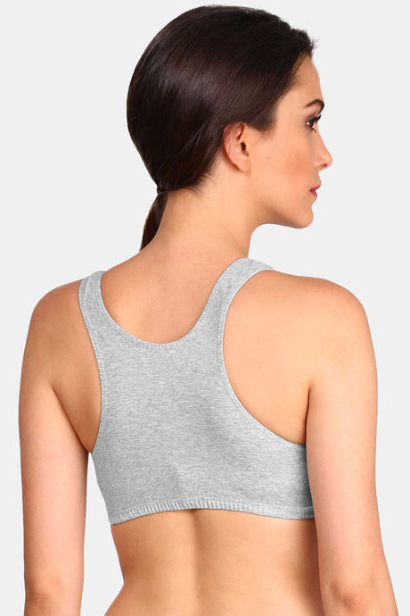 

Jockey Cotton Low Impact Sports Bra Grey, Greys
