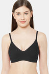 Juliet Double Layered Non Wired Medium Coverage T-Shirt Bra - Black — thumbnail 1