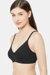 Juliet Double Layered Non Wired Medium Coverage T-Shirt Bra - Black — thumbnail 2