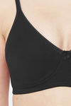 Juliet Double Layered Non Wired Medium Coverage T-Shirt Bra - Black — thumbnail 6