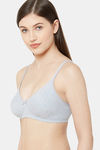 Juliet Double Layered Non Wired Medium Coverage T-Shirt Bra - Grey Melange — thumbnail 2