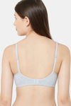 Juliet Double Layered Non Wired Medium Coverage T-Shirt Bra - Grey Melange — thumbnail 3