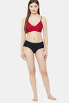 Juliet Double Layered Non Wired Medium Coverage T-Shirt Bra - Maroon — thumbnail 4