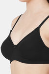 Juliet Padded Non Wired Medium Coverage T-Shirt Bra - Black — thumbnail 6