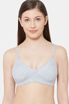 Juliet Padded Non Wired Medium Coverage T-Shirt Bra - Grey Melange — thumbnail 1
