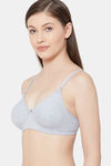 Juliet Padded Non Wired Medium Coverage T-Shirt Bra - Grey Melange — thumbnail 2