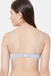 Juliet Padded Non Wired Medium Coverage T-Shirt Bra - Grey Melange — thumbnail 3