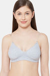 Juliet Padded Non Wired Medium Coverage T-Shirt Bra - Grey Melange — thumbnail 8