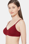 Juliet Padded Non Wired Medium Coverage T-Shirt Bra - Maroon — thumbnail 2