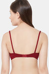 Juliet Padded Non Wired Medium Coverage T-Shirt Bra - Maroon — thumbnail 3