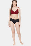 Juliet Padded Non Wired Medium Coverage T-Shirt Bra - Maroon — thumbnail 4