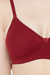 Juliet Padded Non Wired Medium Coverage T-Shirt Bra - Maroon — thumbnail 5