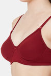 Juliet Padded Non Wired Medium Coverage T-Shirt Bra - Maroon — thumbnail 6