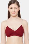 Juliet Padded Non Wired Medium Coverage T-Shirt Bra - Maroon — thumbnail 8