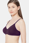 Juliet Padded Non Wired Medium Coverage T-Shirt Bra - Wine — thumbnail 2