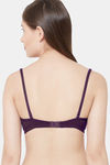 Juliet Padded Non Wired Medium Coverage T-Shirt Bra - Wine — thumbnail 3