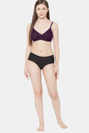 Juliet Padded Non Wired Medium Coverage T-Shirt Bra - Wine — thumbnail 4