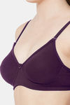 Juliet Padded Non Wired Medium Coverage T-Shirt Bra - Wine — thumbnail 6