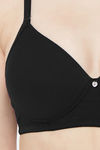 Juliet Padded Non Wired Full Coverage T-Shirt Bra - Black — thumbnail 5