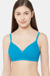 Juliet Padded Non Wired Full Coverage T-Shirt Bra - Firozi Blue — thumbnail 1