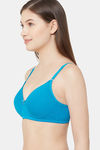 Juliet Padded Non Wired Full Coverage T-Shirt Bra - Firozi Blue — thumbnail 2