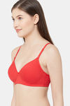 Juliet Padded Non Wired Full Coverage T-Shirt Bra - Red — thumbnail 2
