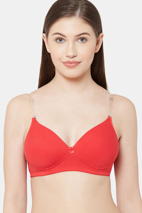 Juliet Padded Non Wired Full Coverage T-Shirt Bra - Red — image 8