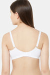 Juliet Single Layered Non Wired Full Coverage Minimiser Bra - White — thumbnail 3