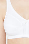 Juliet Single Layered Non Wired Full Coverage Minimiser Bra - White — thumbnail 5