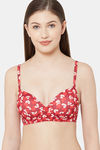 Juliet Push Up Non Wired Medium Coverage Super Support Bra - Red — thumbnail 1