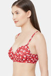 Juliet Push Up Non Wired Medium Coverage Super Support Bra - Red — thumbnail 2