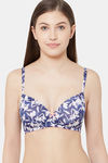 Juliet Push Up Non Wired Medium Coverage Super Support Bra - Navy Blue — thumbnail 1