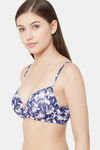 Juliet Push Up Non Wired Medium Coverage Super Support Bra - Navy Blue — thumbnail 2