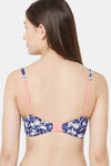 Juliet Push Up Non Wired Medium Coverage Super Support Bra - Navy Blue — thumbnail 3