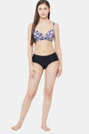 Juliet Push Up Non Wired Medium Coverage Super Support Bra - Navy Blue — thumbnail 4