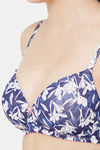 Juliet Push Up Non Wired Medium Coverage Super Support Bra - Navy Blue — thumbnail 6