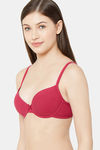 Juliet Padded Wired Demi Coverage T-Shirt Bra - Majenta — thumbnail 2