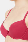 Juliet Padded Wired Demi Coverage T-Shirt Bra - Majenta — thumbnail 6