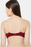 Juliet Single Layered Non Wired Medium Coverage Lace Bra - Maroon — thumbnail 7