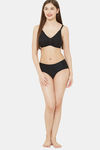 Juliet Double Layered Non Wired Full Coverage T-Shirt Bra - Black — thumbnail 4