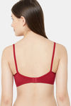 Juliet Double Layered Non Wired Medium Coverage T-Shirt Bra - Maroon — thumbnail 3