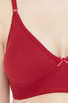 Juliet Double Layered Non Wired Medium Coverage T-Shirt Bra - Maroon — thumbnail 5