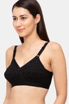 Juliet Single Layered Non Wired Full Coverage T-Shirt Bra - Black — thumbnail 2