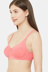 Juliet Double Layered Non Wired Full Coverage T-Shirt Bra - Peach Pink — thumbnail 2