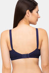 Juliet Double Layered Non Wired Full Coverage T-Shirt Bra - Navy blue — thumbnail 3