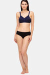Juliet Double Layered Non Wired Full Coverage T-Shirt Bra - Navy blue — thumbnail 4