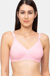 Juliet Double Layered Non Wired Full Coverage Maternity Bra - Pink — thumbnail 1